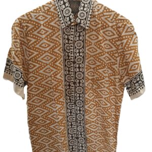 CAMISA ETNICA CAMEL/BLK