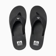 REEF CHANCLA MEN FANNING BLACK/SILVER
