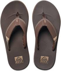 REEF CHANCLA MEN LEATHER FANNING DARK BROWN