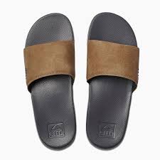 REEF MEN ONE SLIDE GRY/TAN