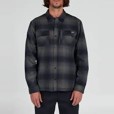 SALTY CREW CHAQUETA FATHOM LS TECH SHACKET BLACK