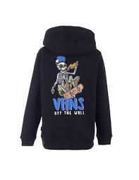 VANS SUDADERA KIDS SKULL SLICES PO BLACK