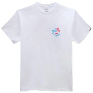 VANS CAMISETA CLASSIC MINI DUAL PALM 2 WHITE-MALIBU BLUE
