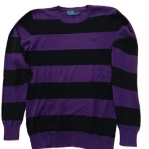 POLO RALPH LAURENT JERSEY STRIPE PURPLE/BLACK 2ª MANO