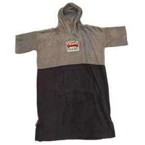 PONCHO HOMBRE NEGRO/GRIS